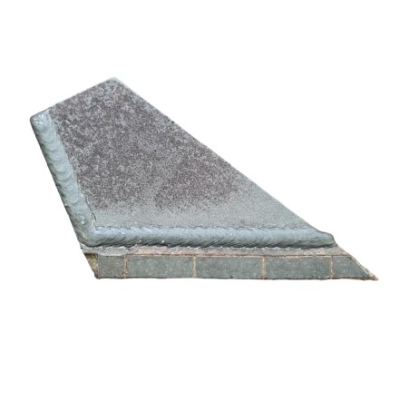 Aileron droit à souder carbure adaptable pour déchaumeur Perrein