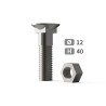 Boulon tête fraisée collet carré Tfcc