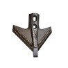 Aileron triangulaire carbure et rechargement adaptable pour déchaumeur Howard
