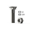 Boulon tête fraisée collet carré Pour SCHO357 Tfcc réf 311359