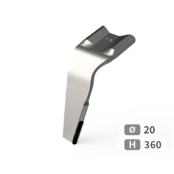 Dent de herse rotative gauche adaptable pour herse Kuhn réf 52620500