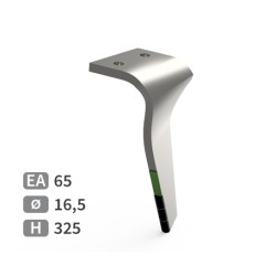 Dent de herse rotative droite adaptable pour herse Sulky réf 980146