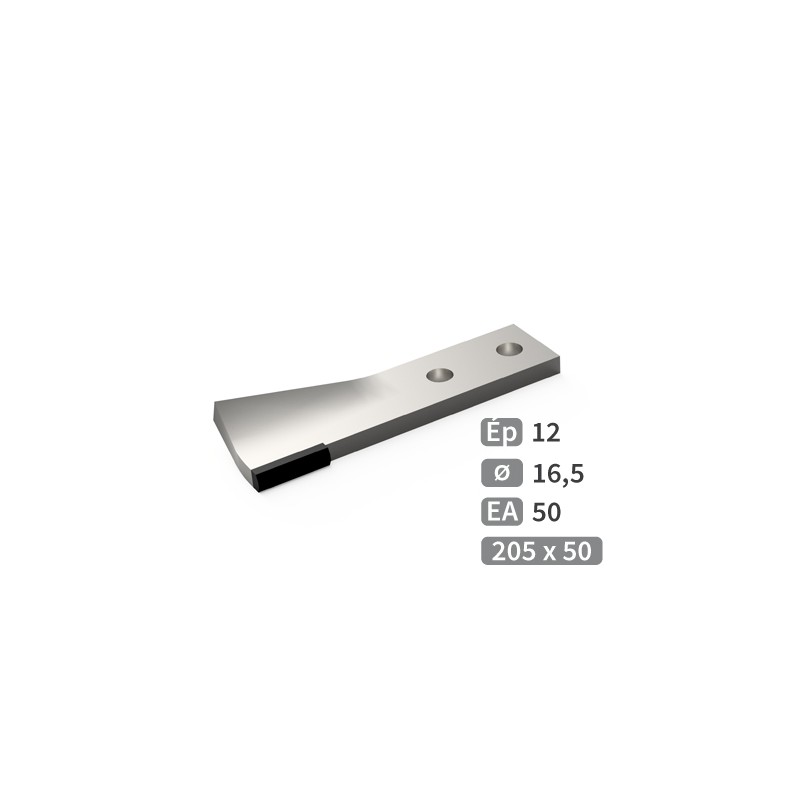 Couteaux gauche pour épandeur Brochard avec plaquette réf 1020575G