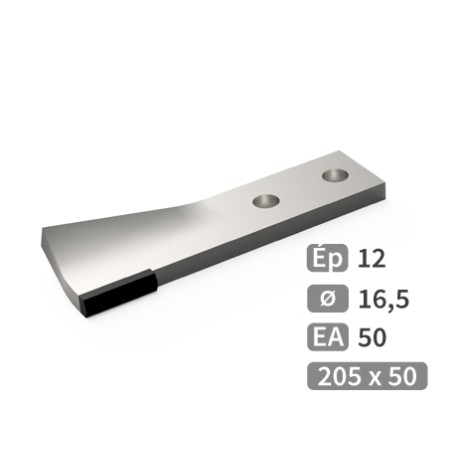 Couteaux gauche pour épandeur Brochard avec plaquette réf 1020575G