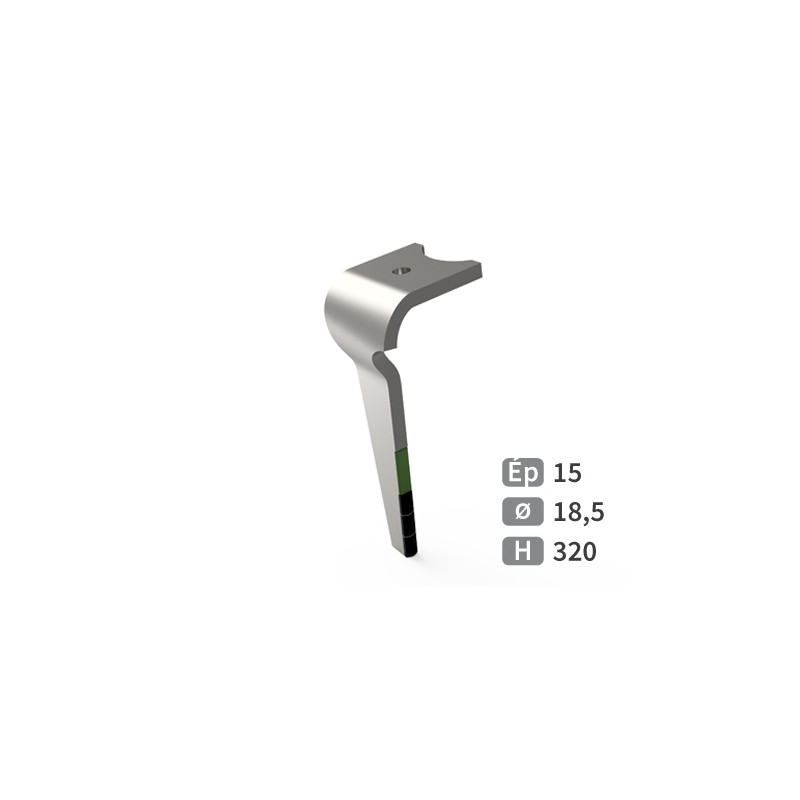 Dent de herse rotative gauche adaptable pour herse Falc réf 654030