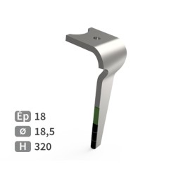 Dent de herse rotative droite adaptable pour herse Falc réf 541106