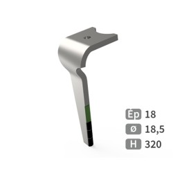 Dent de herse rotative gauche adaptable pour herse Falc réf 541107