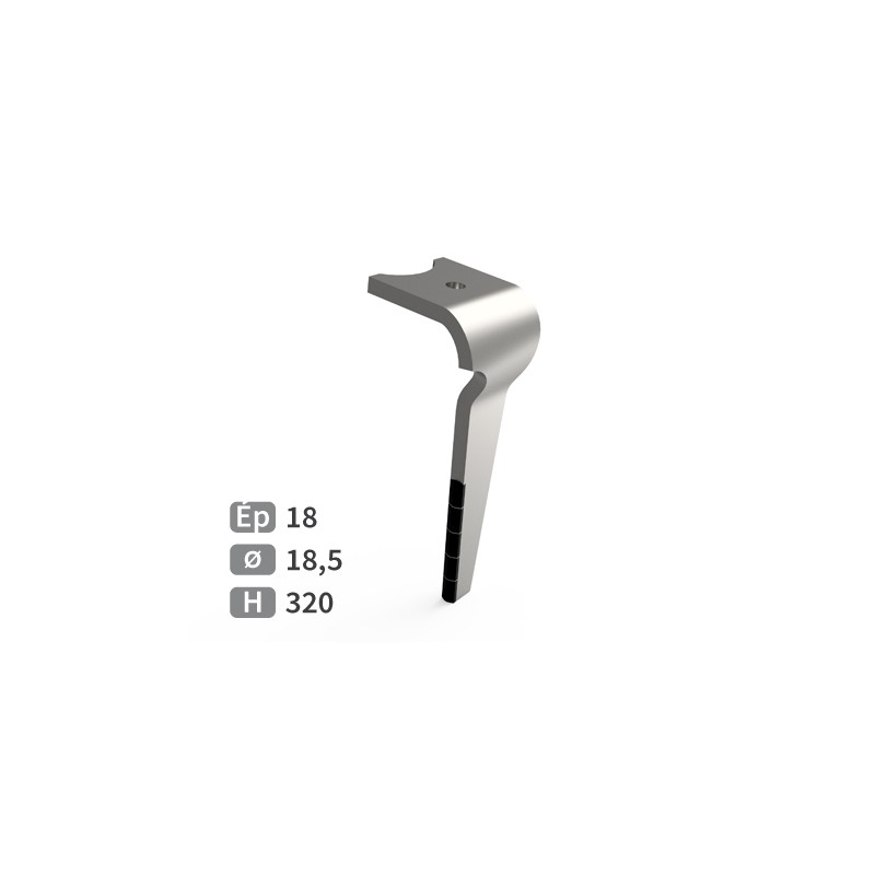 Dent de herse rotative droite adaptable pour herse Falc réf 541106