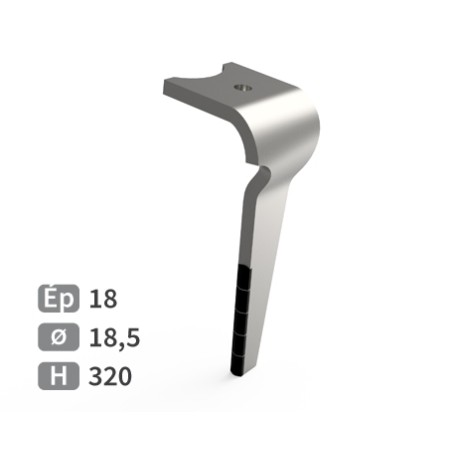 Dent de herse rotative droite adaptable pour herse Falc réf 541106
