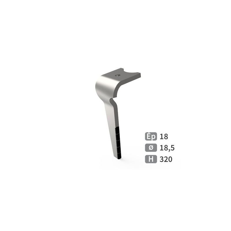 Dent de herse rotative gauche adaptable pour herse Falc réf 541107
