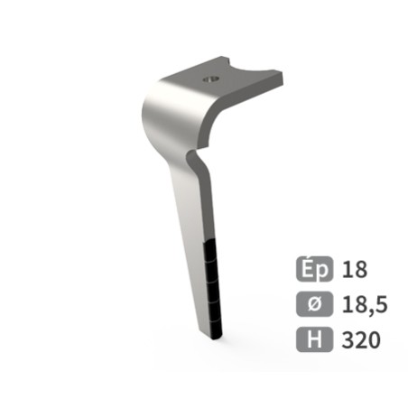 Dent de herse rotative gauche adaptable pour herse Falc réf 541107