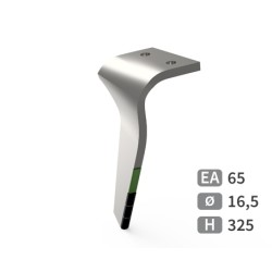 Dent de herse rotative gauche adaptable pour herse Frandent réf 448002