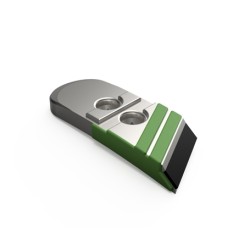 Pointe carbure gauche adaptable pour charrue Pöttinger réf 6763090F