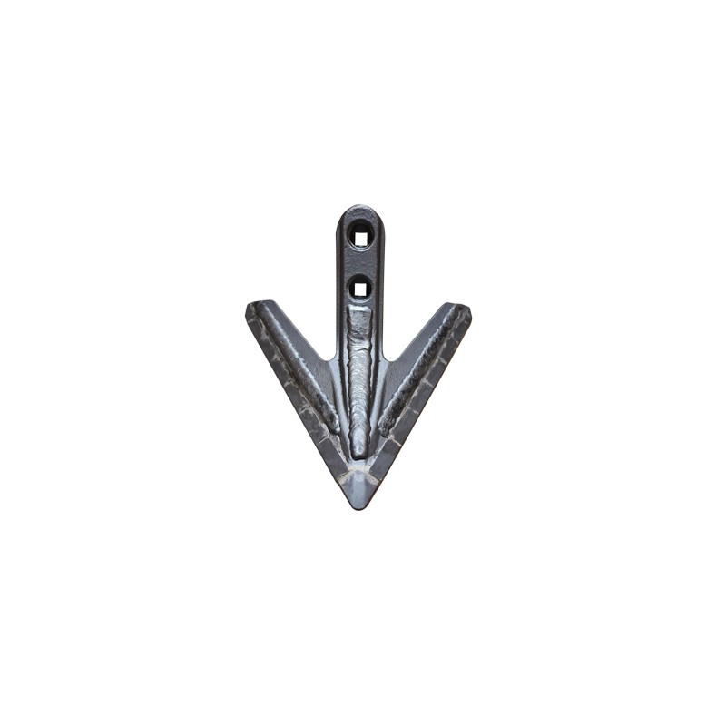 Aileron triangulaire avec renfort acier plaquettes carbure pour déchaumeur Razol réf 852706