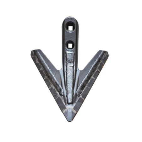 Aileron triangulaire avec renfort acier plaquettes carbure pour déchaumeur Razol réf 852706