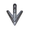Aileron triangulaire avec renfort acier plaquettes carbure pour déchaumeur Razol réf 852706