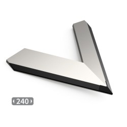 Mise triangulaire pour aileron de bineuse adaptable Kverneland réf A164222300