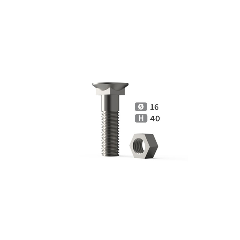 Boulon tête fraisée collet carré Tfcc