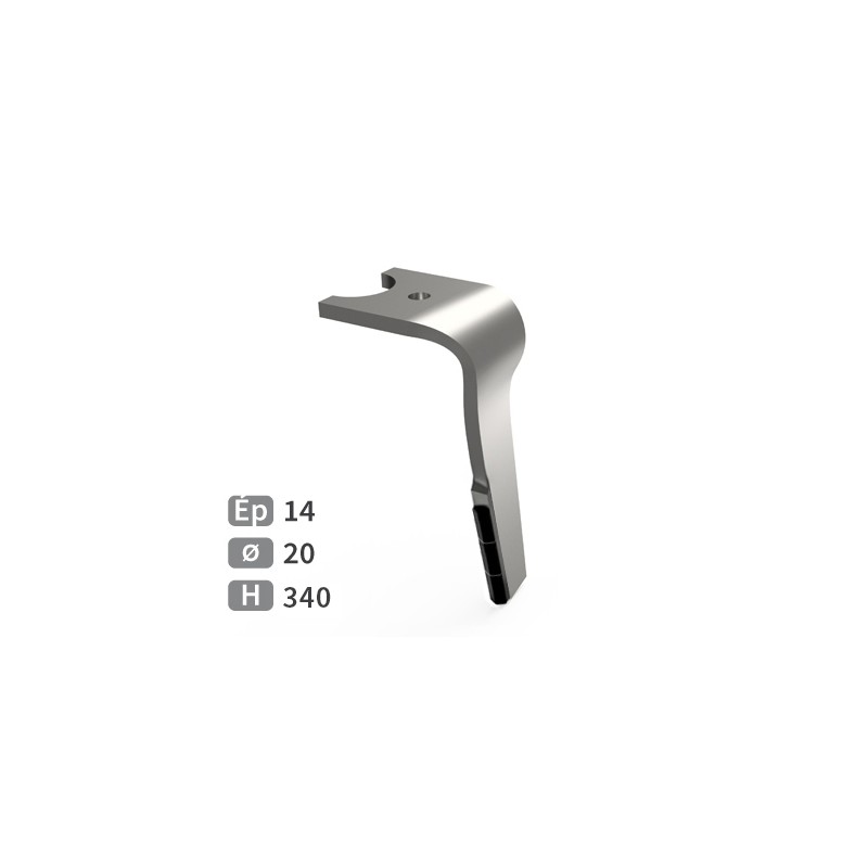 Dent de herse rotative droite adaptable pour herse Kuhn réf K2502070