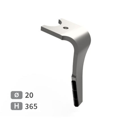 Dent de herse rotative droite adaptable pour herse Kuhn réf K2502050