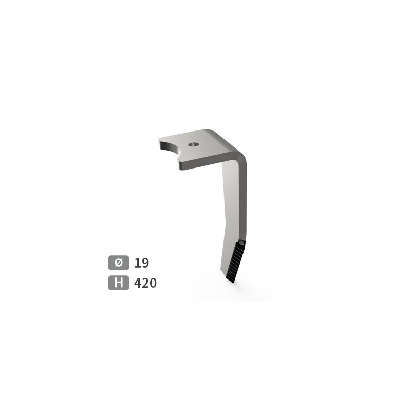 Dent de herse rotative droite adaptable pour herse Amazone réf 952774