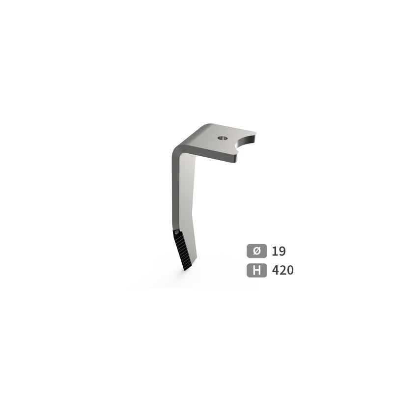 Dent de herse rotative gauche adaptable pour herse Amazone réf 952775