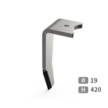 Dent de herse rotative gauche adaptable pour herse Amazone réf 952775