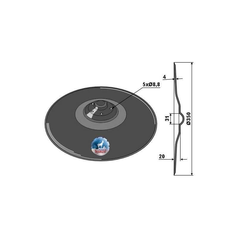 Disque de semoir Ø350x4 - Kuhn - K3670160