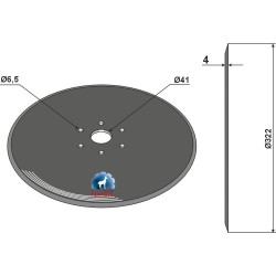 Disque de semoir Ø322x4 -...