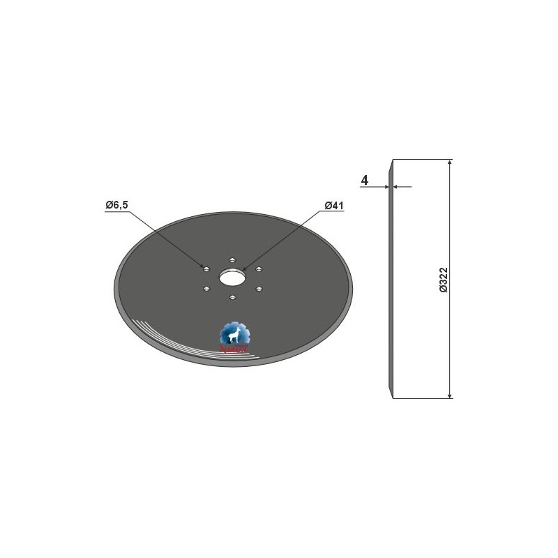 Disque de semoir Ø322x4 - Klever - 122.31.810A