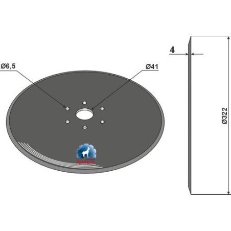 Disque de semoir Ø322x4 - Klever - 122.31.810A