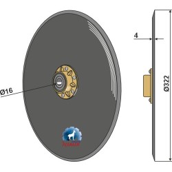 Disque de semoir Ø322x4 -...