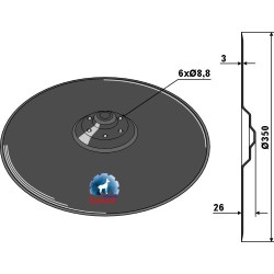 Disque de semoir Ø350x3 -...
