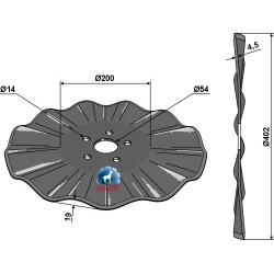 Disque de semoir Ø402x4,5 - John Deere - A72678