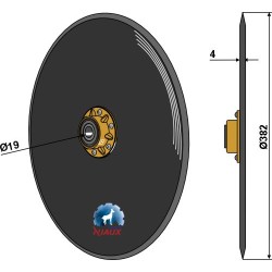Disque de semoir Ø382x4 - compl. - Salford - 10010680
