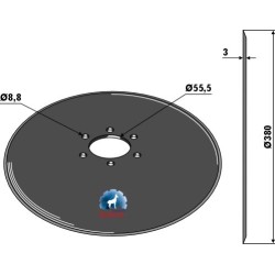 Disque de semoir Ø380x3 - Amazone - 218105