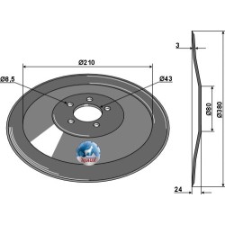 Disque de semoir Ø380x3 - Accord