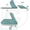 Aileron carbure droit adaptable Kuhn H2212501