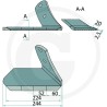 Aileron carbure gauche adaptable Kuhn H2212581