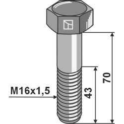 Boulon M16x1,5 - 8.8 - Kverneland - KG00331361