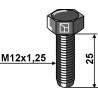 Boulon à tête hexagonale M12x1,25x25