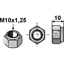 Écrou M10x1,25