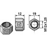 Écrou tout-métal avec partie de serrage M12x1,25 -DIN980 galv. 10.9