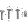 Boulon de cultivateur - M10x60 - 10.9