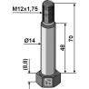 Boulon M12x1,75x70 - 10.9