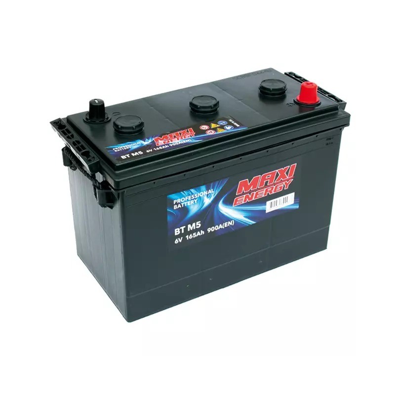 Batterie tracteur 6V 165Ah 900A MAXI ENERGY 3B11 + à droite