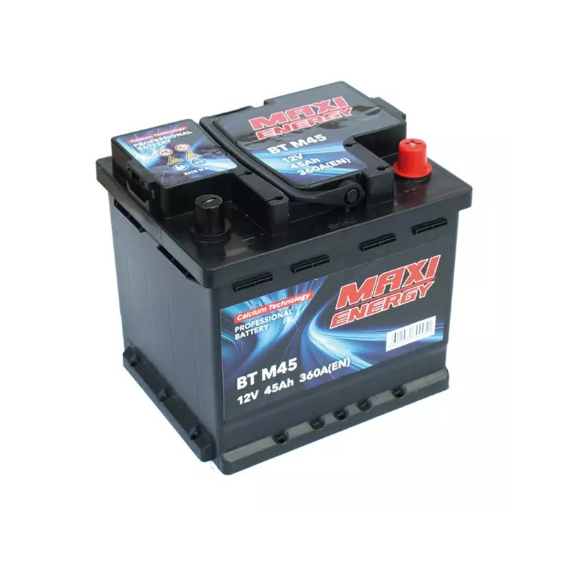 Batterie tracteur 12V 45Ah 360A MAXI ENERGY + à droite
