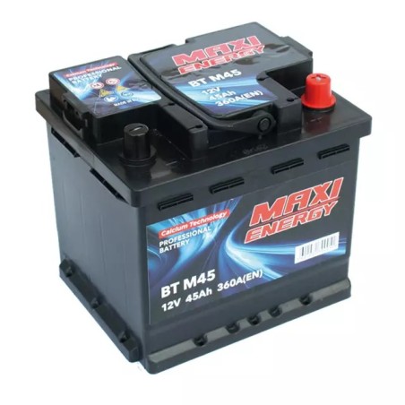 Batterie tracteur 12V 45Ah 360A MAXI ENERGY + à droite