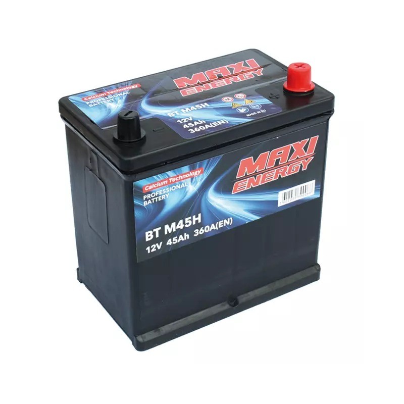 Batterie tracteur 12V 45Ah 360A MAXI ENERGY E2 + à droite