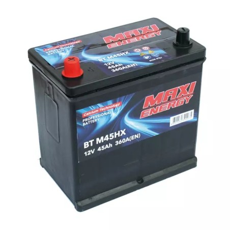 Batterie de démarrage 12V 45Ah 360A MAXI ENERGY + à gauche